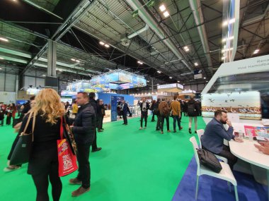 Madrid, İspanya, 23 Ocak 2020: Fitur 2020 'de profesyonel turizm ziyaretçileri