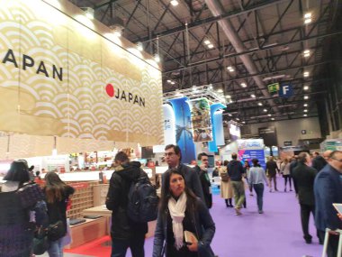 Madrid, İspanya, 23 Ocak 2020: Fitur 2020 'de profesyonel turizm ziyaretçileri