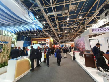 Madrid, İspanya, 23 Ocak 2020: Fitur 2020 'de profesyonel turizm ziyaretçileri