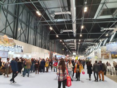 Madrid, İspanya, 22 Ocak 2020: Fitur 2020 'de profesyonel turizm ziyaretçileri