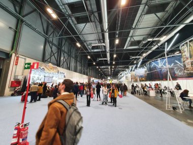 Madrid, İspanya, 22 Ocak 2020: Fitur 2020 'de profesyonel turizm ziyaretçileri