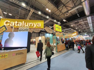 Madrid, Spain, January, 22, 2020: Catalonia at Fitur 2020 clipart