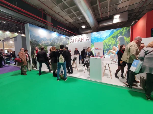 Madrid, İspanya, 22 Ocak 2020: Fitur 2020 Fuarında Arnavutluk