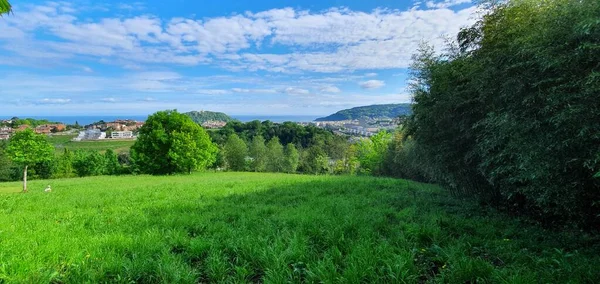 Landskap Donostiabukten San Sebastian Vårdag Maj 2020 — Stockfoto