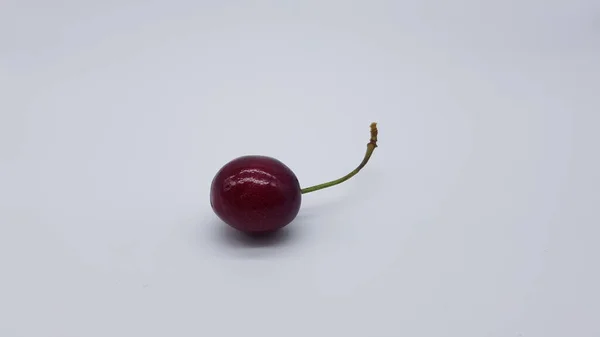 Red Cherries White Background — Stock Photo, Image