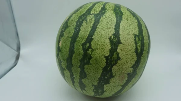 Watermeloen Witte Achtergrond — Stockfoto