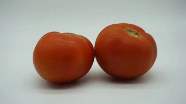 Tomates Rouges Sur Fond Blanc — Photo