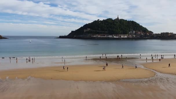 Donostia San Sebastian Pais Vasco Spanya Mayıs 2020 Insanlar Donostia — Stok video