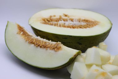 kavun beyaz arkaplanda izole