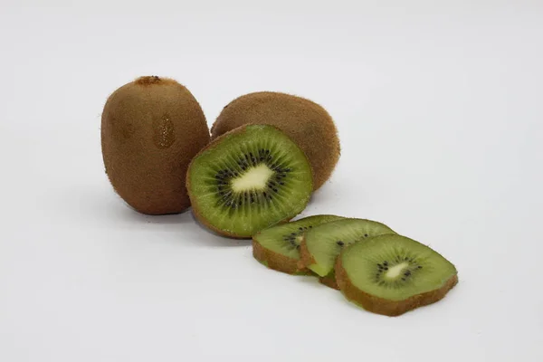 Kiwi Frutas Isoladas Fodo Branco — Fotografia de Stock