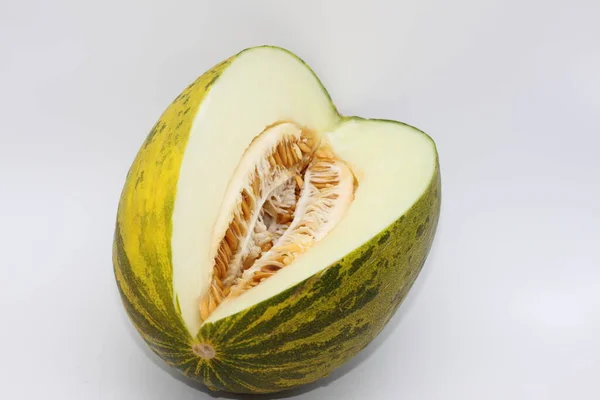 Melon Isoleret Hvid Baggrund - Stock-foto