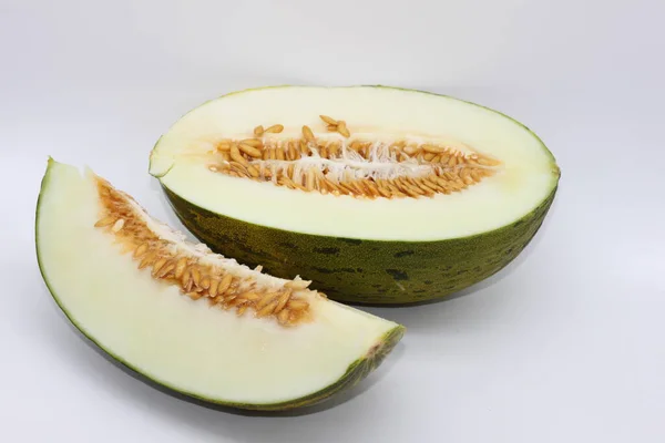 Melon Diisolasi Latar Belakang Putih — Stok Foto