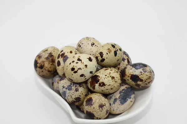 Uova Quaglia Isolate Sfondo Bianco — Foto Stock