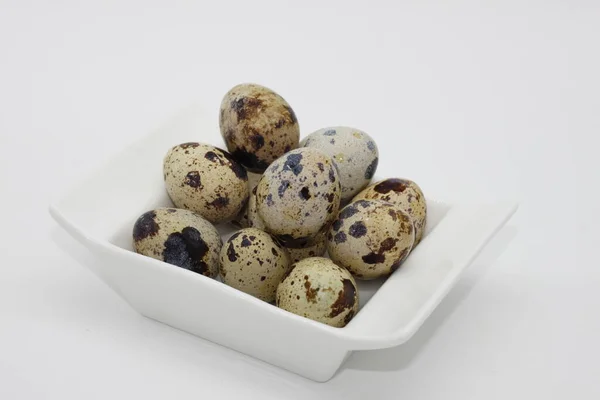 Перепелиные Яйца Изолированы Белом Фоне — стоковое фото