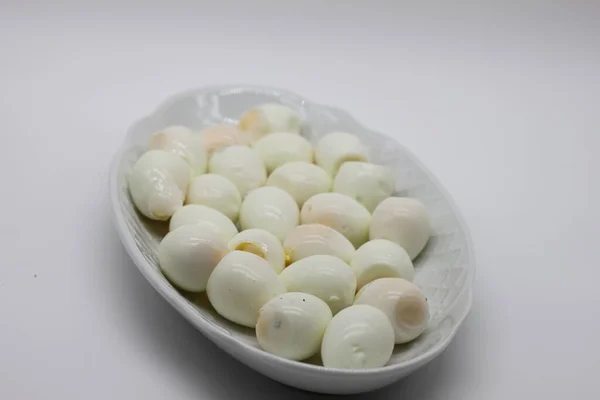 Huevos Codorniz Cocidos Pelados — Foto de Stock