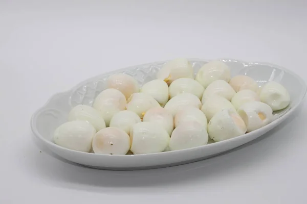Cooked Peeled Quail Eggs — Stock Photo, Image