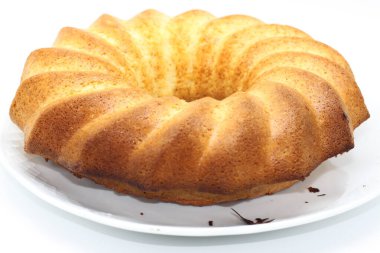 Taze pişmiş tereyağlı kek.