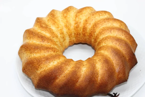freshly cooked round butter cake