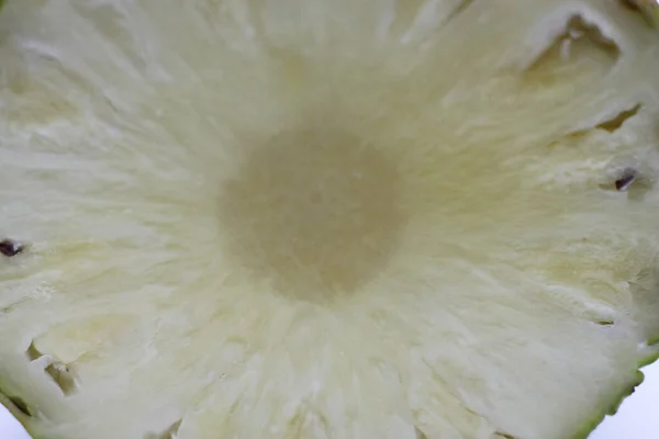 Ananas Fetta Sfondo Isolato Sfondo Bianco — Foto Stock