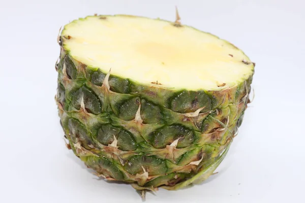 Pineapple Cut Halves White Background — Stock Photo, Image