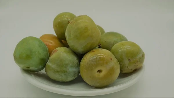 Ciruelas Verdes Listas Para Comer — Foto de Stock