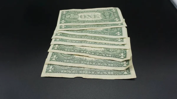 Δολάρια Μαύρο Φόντο — Φωτογραφία Αρχείου