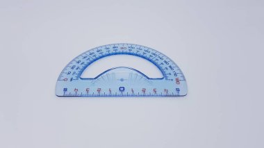 Açı açılı açılı cetvel beyaz arkaplanda izole edildi