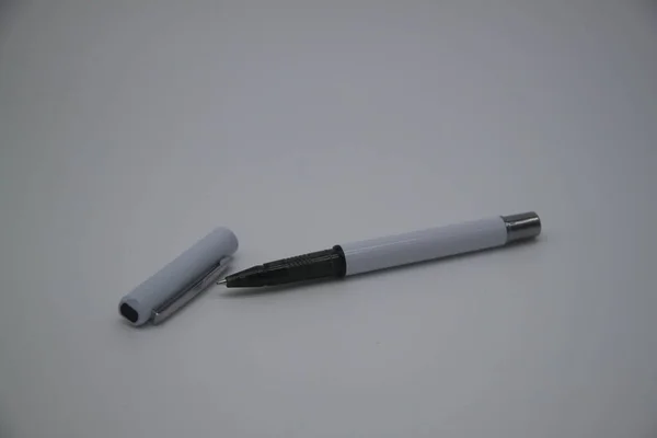 White Marker Pen Black Ink Fine Point — Stock Photo, Image