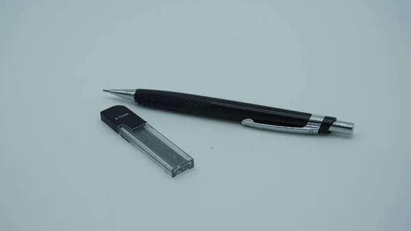 Fekete Mechanikus Ceruza Pótalkatrészek — Stock Fotó