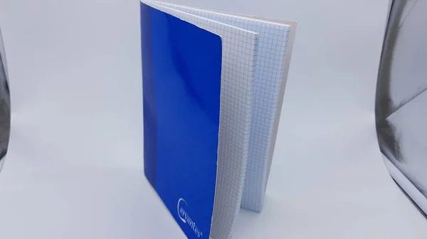 Luz Azul Caderno Escolar — Fotografia de Stock