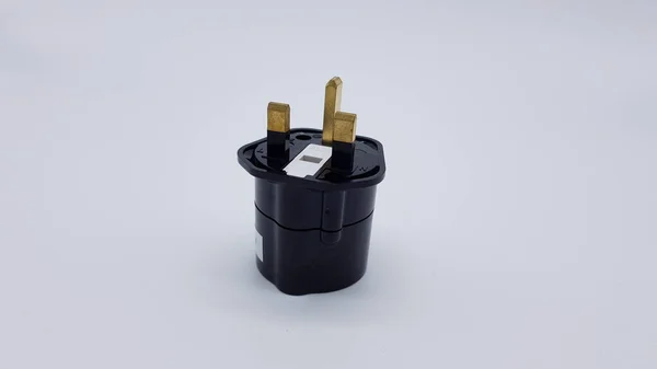 Fekete Elektromos Csatlakozó Adapter — Stock Fotó