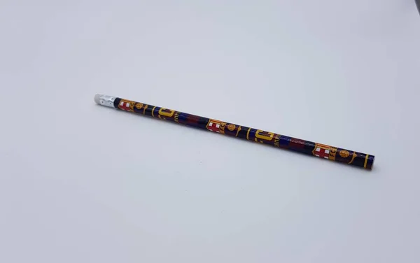 Ручка Гумкою Барвами Барселони Ізольована Білому Тлі — стокове фото