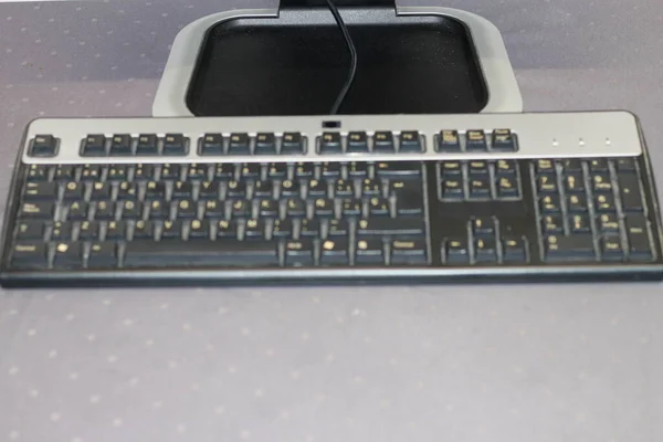 Teclado Del Ordenador Una Oficina —  Fotos de Stock