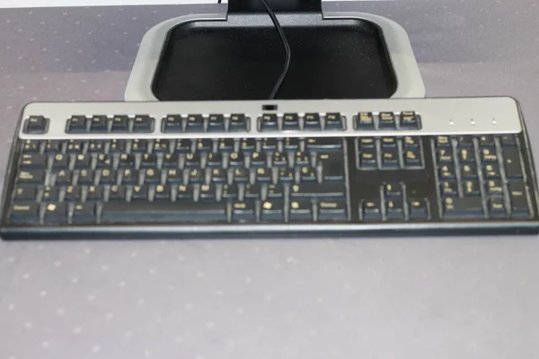 Клавиатура Компьютера Офисе — стоковое фото