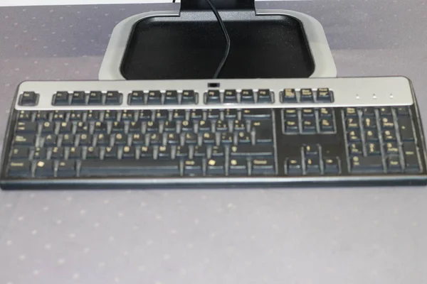 Teclado Del Ordenador Una Oficina — Foto de Stock