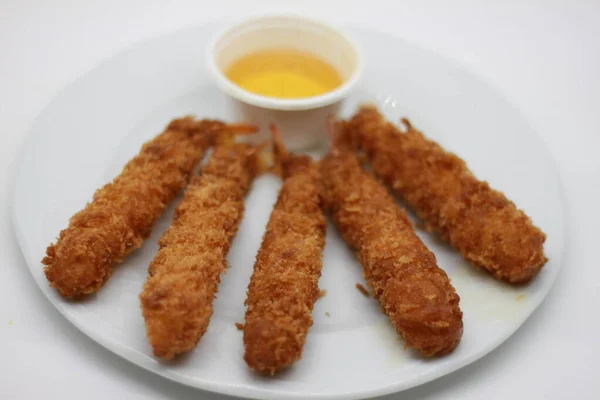 Ebi Fry King Preghiere Cucina Esotica Tailandese Croccanti Gamberi Panko — Foto Stock