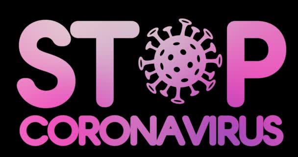 Lockdown Pandemic stop Novel Coronavirus focar covid-19 simptome Wuhan China Travel corona Europa avertizare și carantină cu mască cu capac de gură. Fundal colorat. Culorile se schimbă la fiecare 5 secunde — Videoclip de stoc
