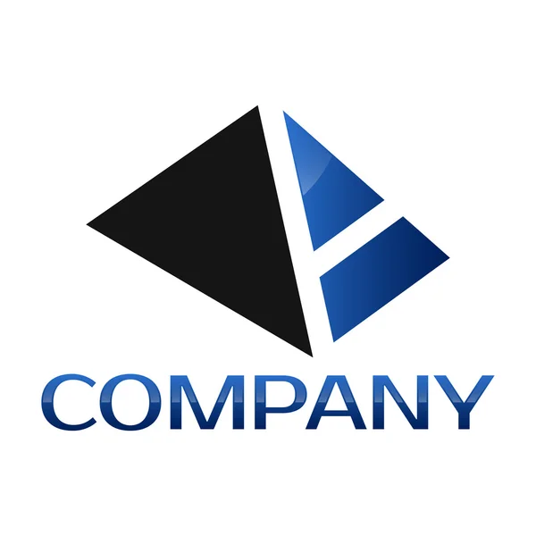 Exemplo pirâmide vetorial e logotipo A — Vetor de Stock