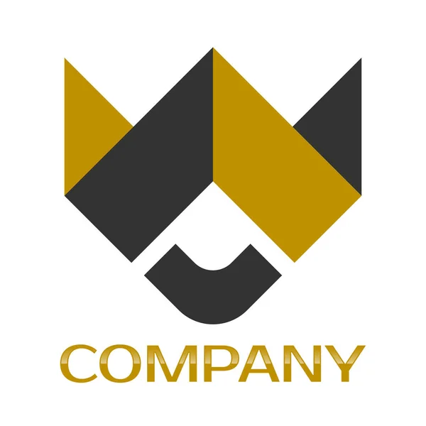 Matita e W azienda collegato logo lettera — Vettoriale Stock