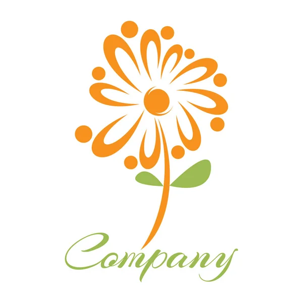 Örnek soyut daisy logosu — Stok Vektör