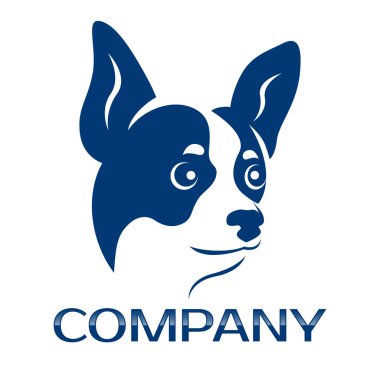 Chihuahua köpek simgesi. Vektör çizim