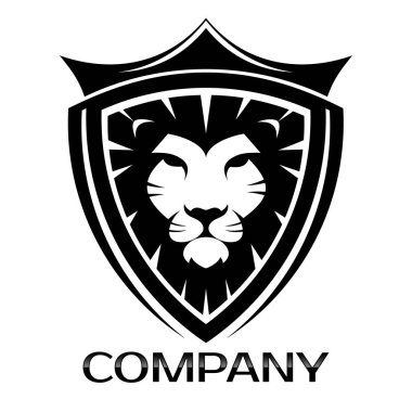 Aslan baş ve kalkan logo