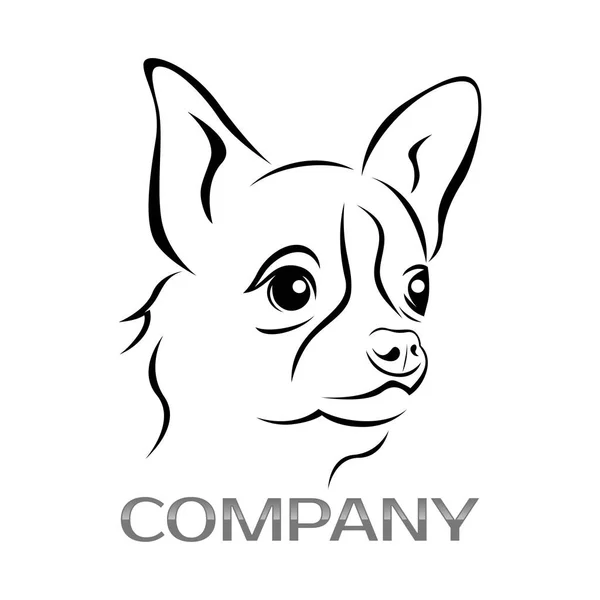 Chihuahua pies logo. Ilustracja wektorowa — Wektor stockowy