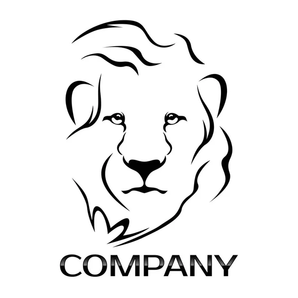 Logo tête de lion Illustration vectorielle — Image vectorielle