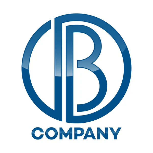 DB empresa vinculado logotipo carta —  Vetores de Stock