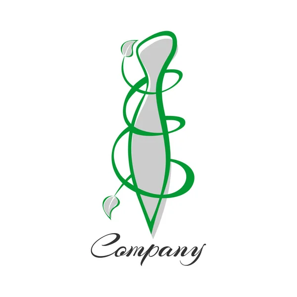 Streszczenie rysunek i roślin logo — Wektor stockowy