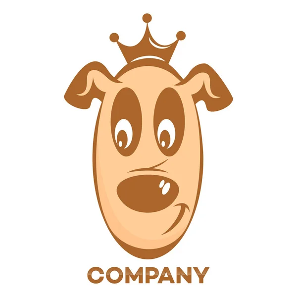 Grappige hond logo. Vectorillustratie — Stockvector