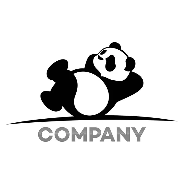 Odpoczynku panda logo. Ilustracja wektorowa — Wektor stockowy