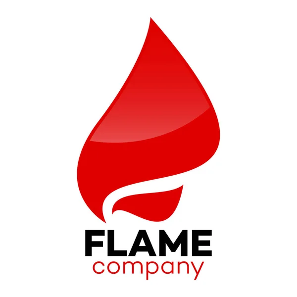 Flame y F empresa vinculada letra logo — Archivo Imágenes Vectoriales