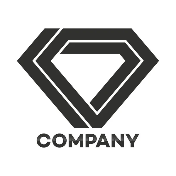 Διαμάντι λογότυπο. Εικονογράφηση διάνυσμα — Διανυσματικό Αρχείο